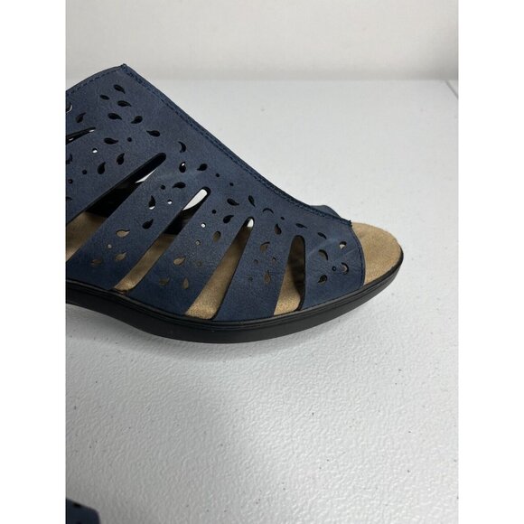 Easy Street Navy Blue Comfort Heeled Sandals Size 9M - Picture 9 of 10